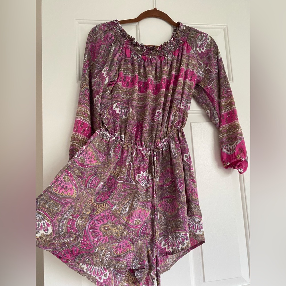 Karma Highway romper shorts boho over the shoulders one size fits most